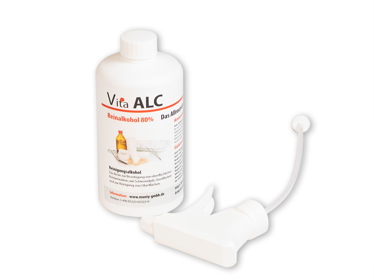 Vita ALC 500 ml-Flasche mit Sprayer - Reinalkohol 